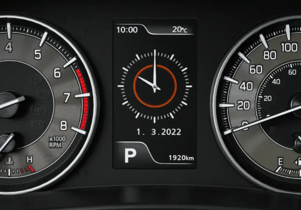 Partes del tablero de un auto Suzuki